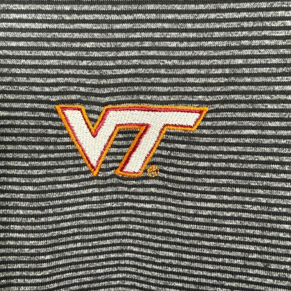 Nike Virginia Tech Polo XL Black Stripe Dri-FIT Golf Collegiate Athleisure VT